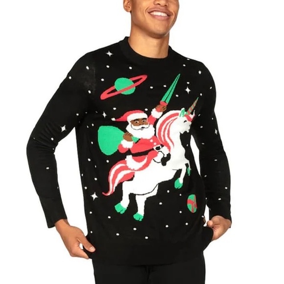 Tipsy Elves Other - NWOT TIPSY ELVES Unisex Santa Unicorn Ugly Christmas Sweater Size X Large.